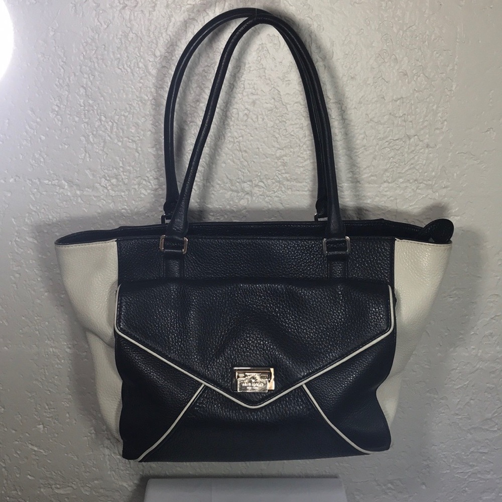 Kate Spade Color Block black and cream handbag